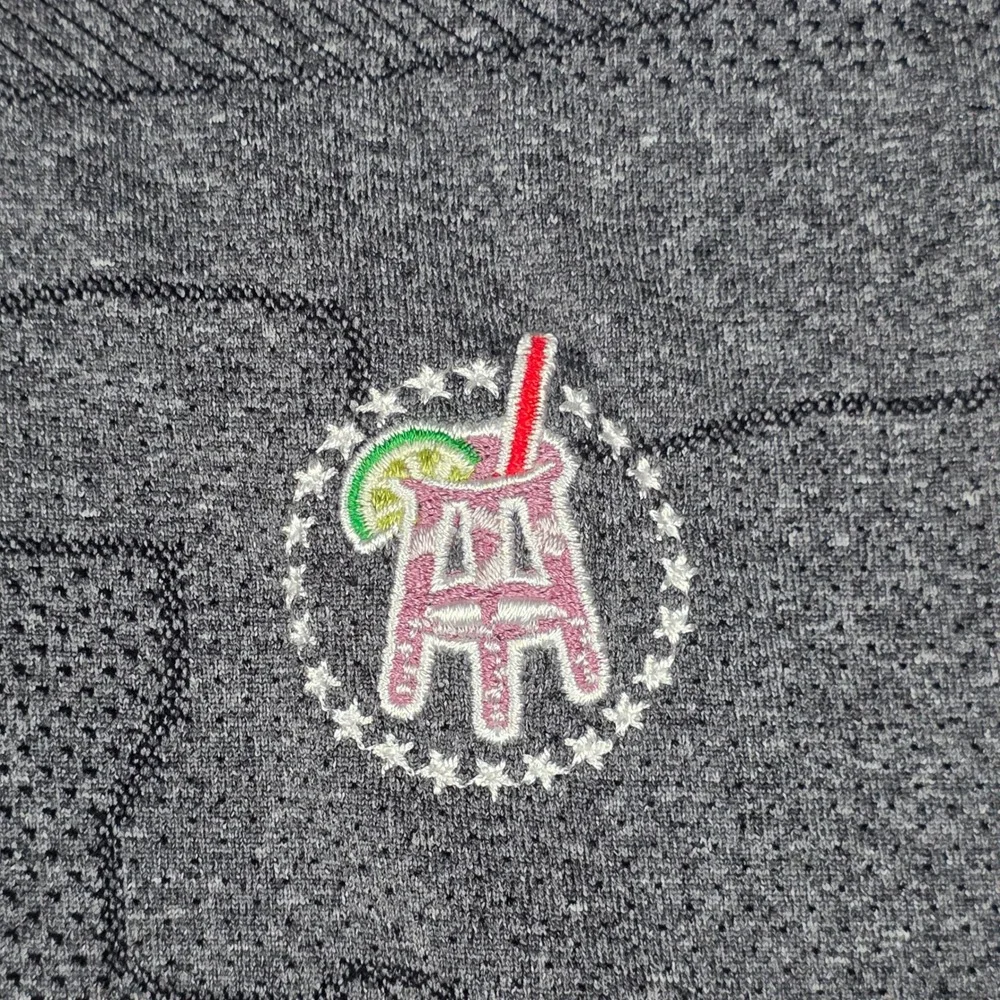 UNRL Golf Barstool Sports Polo Shirt Mens XL Grey Camo Performance Golf Top - Picture 3 of 10
